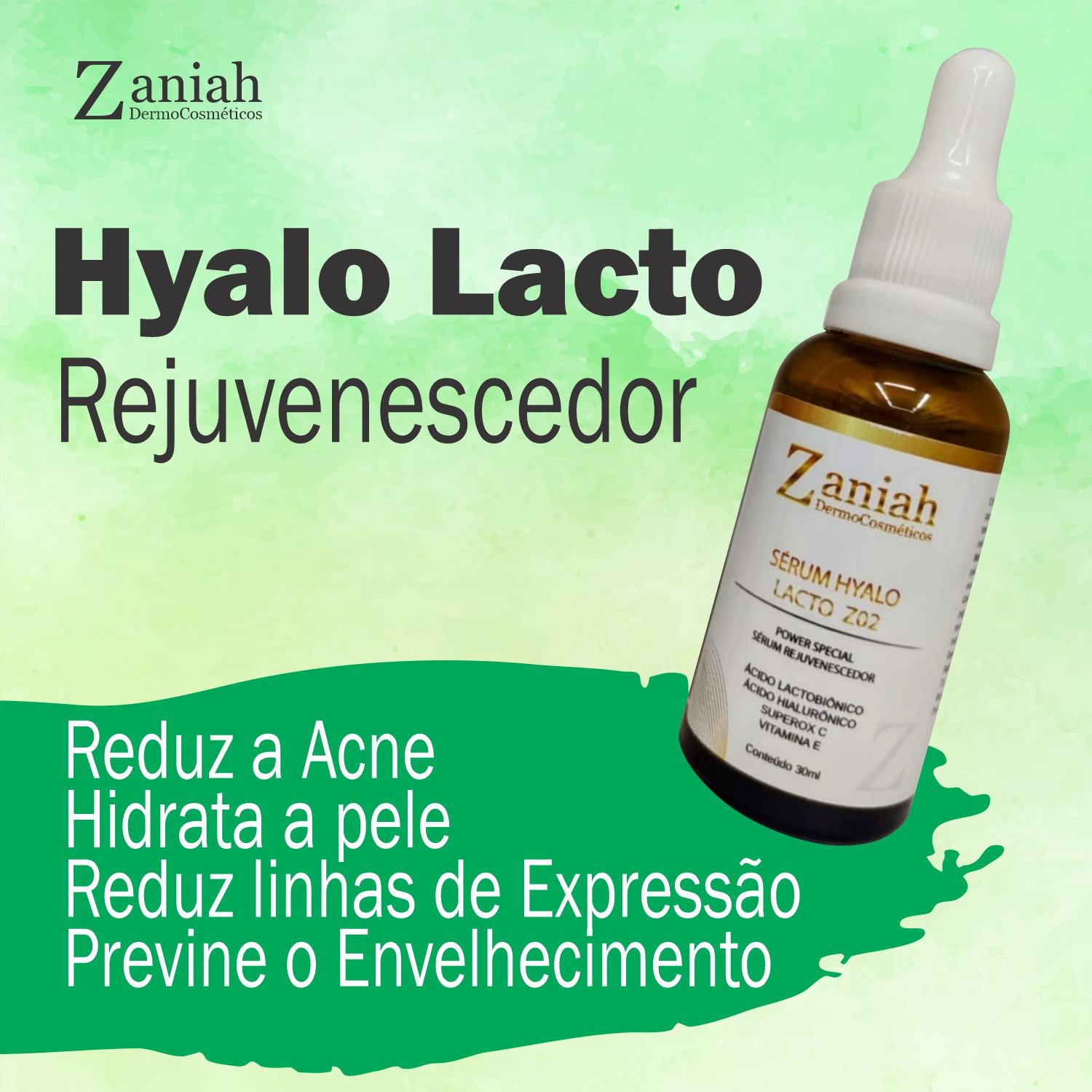 Antissinais Hyalo Lacto - Zaniah Dermocosméticos