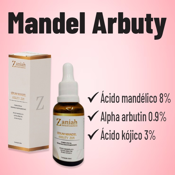 Clareador de Manchas e Melasma Mandel Arbuty 3X1