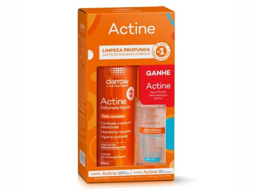 Kit Actine Sabonete Liquido + Agua Micelar